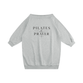 Pilates & Prayer Off-the-Shoulder Sweatshirt Dress | VII Collection