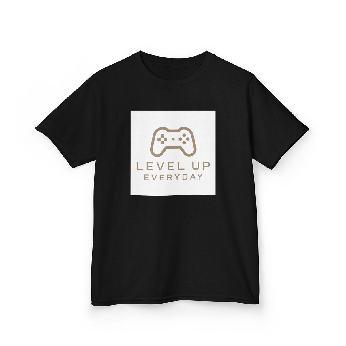 Kids Tee — "Level Up Everyday" Gamer Controller Graphic