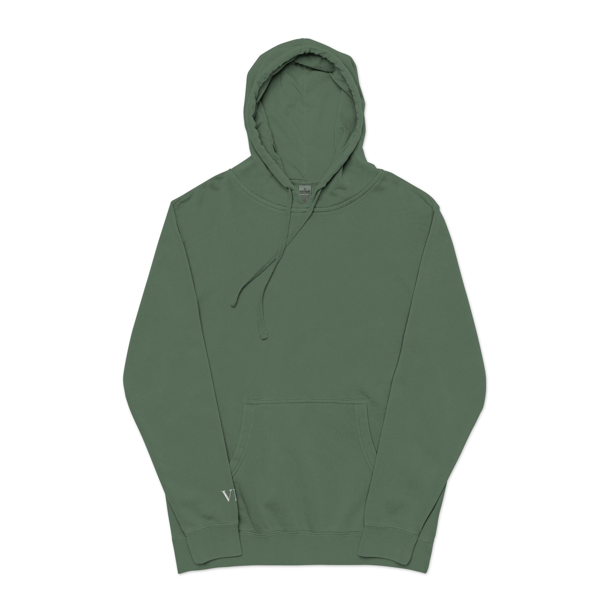 VII Collection on Sleeve | Minimalist Pigment-Dyed Unisex Hoodie