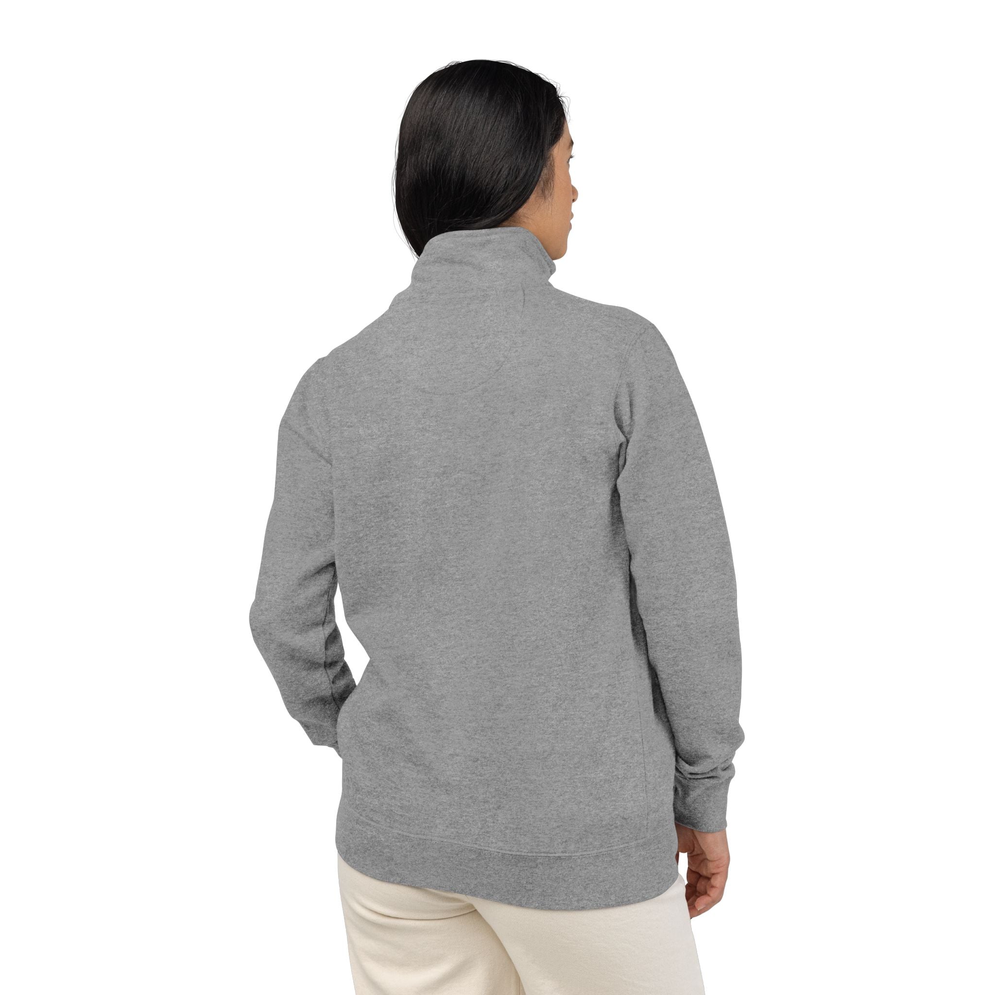 VII Collection Embroidered Fleece Quarter-Zip Pullover
