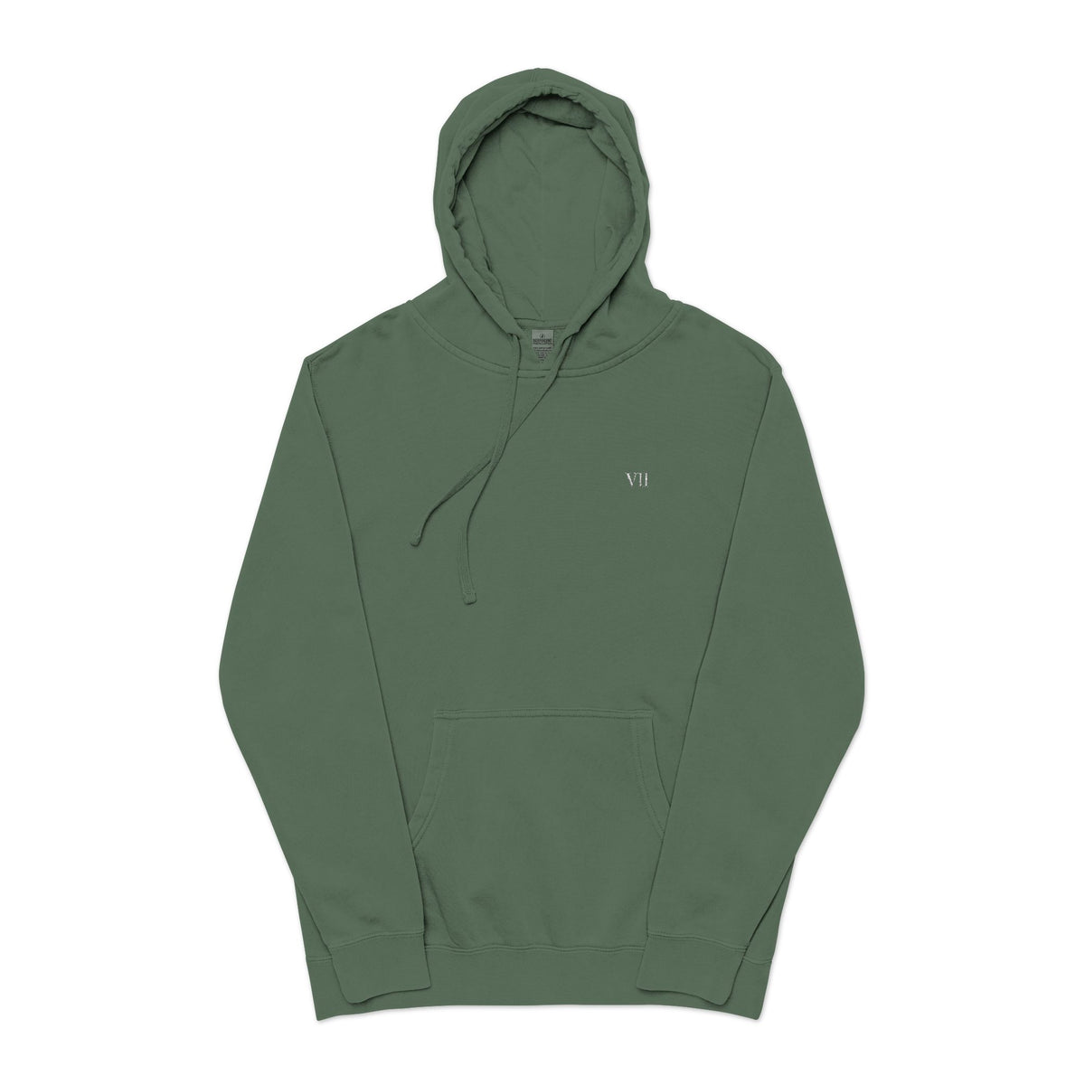 Pigment-Dyed Green Hoodie