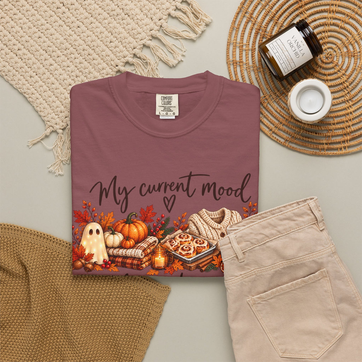 Fall to Christmas Mood Graphic Tee | Cute Holiday T-Shirt | Seven & Jones