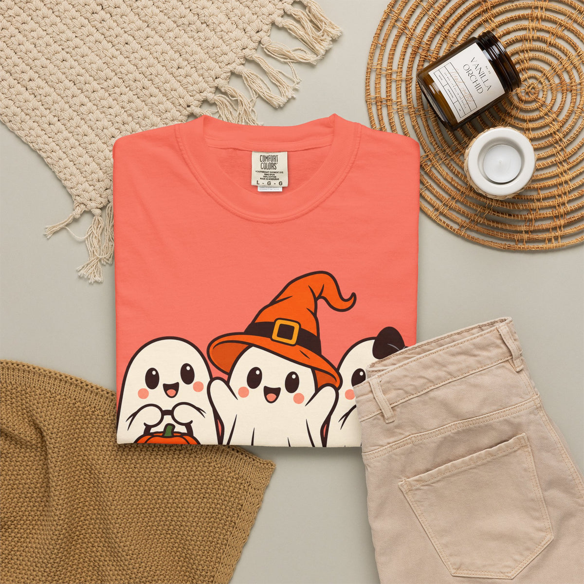 Boo Crew Halloween Ghost Tee | Comfort Colors