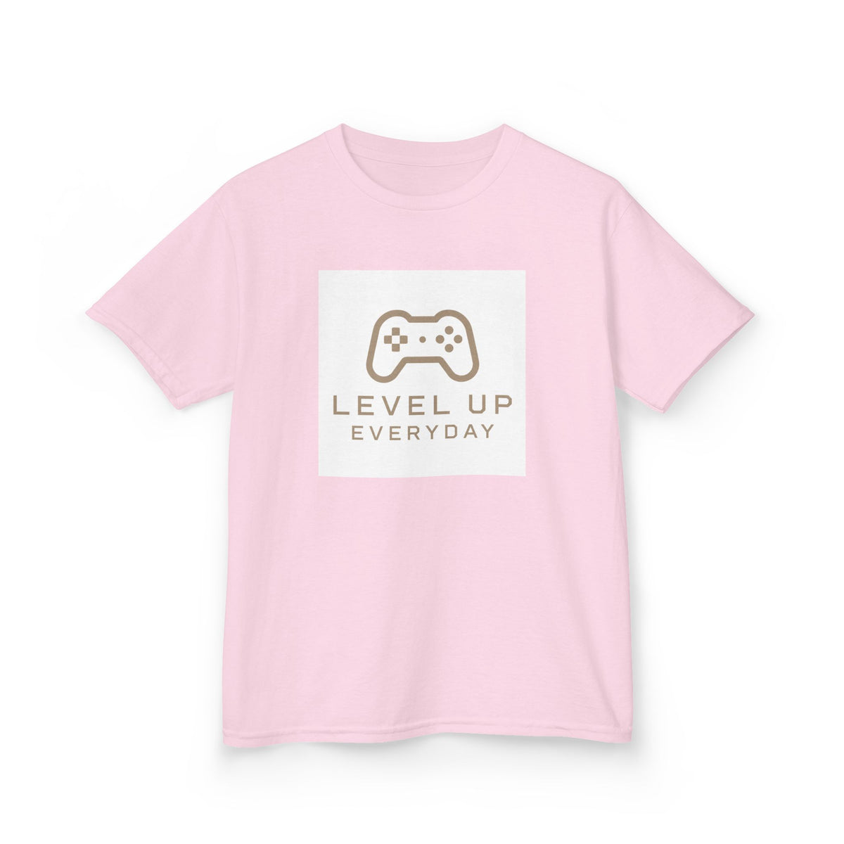 Kids Tee — "Level Up Everyday" Gamer Controller Graphic