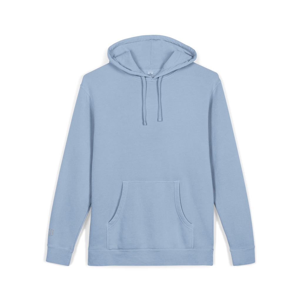 VII Collection on Sleeve | Minimalist Pigment-Dyed Unisex Hoodie