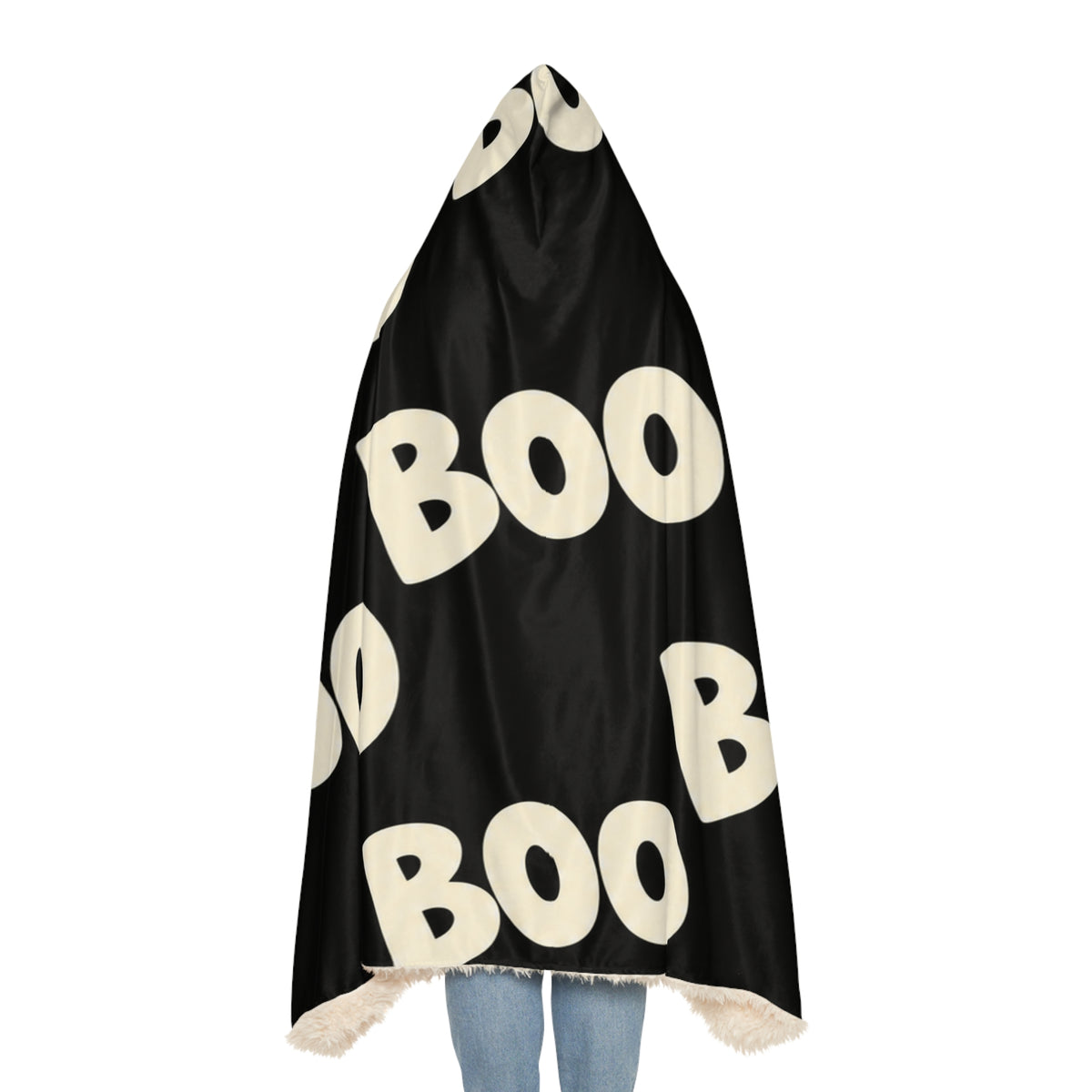 BOO Hooded Halloween Snuggle Blanket