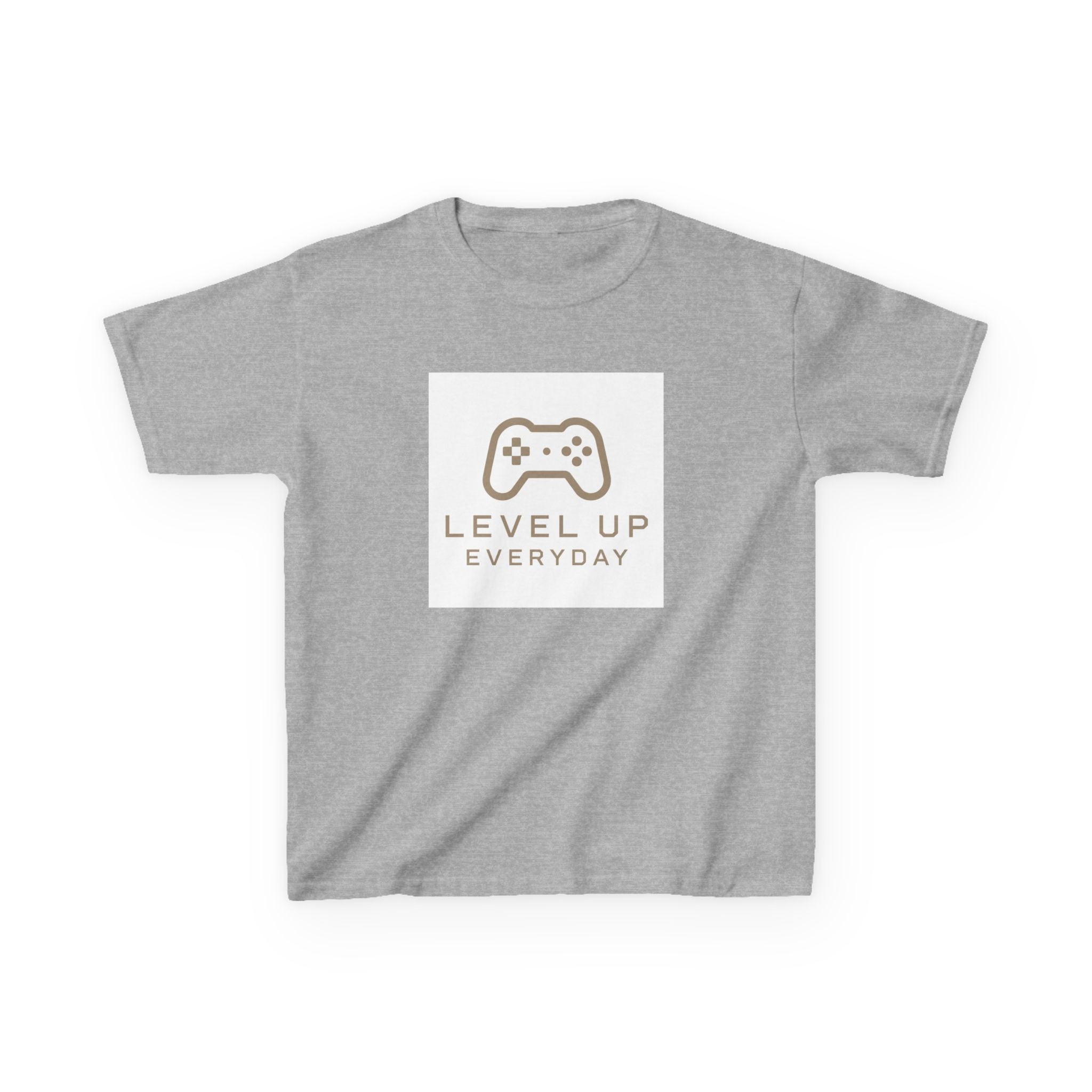 Kids Tee — "Level Up Everyday" Gamer Controller Graphic
