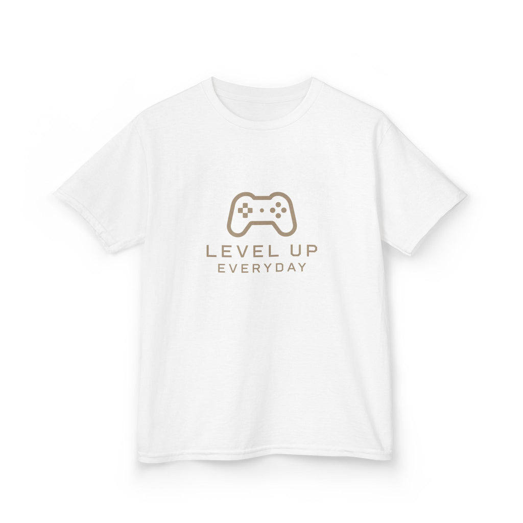 Kids Tee — "Level Up Everyday" Gamer Controller Graphic