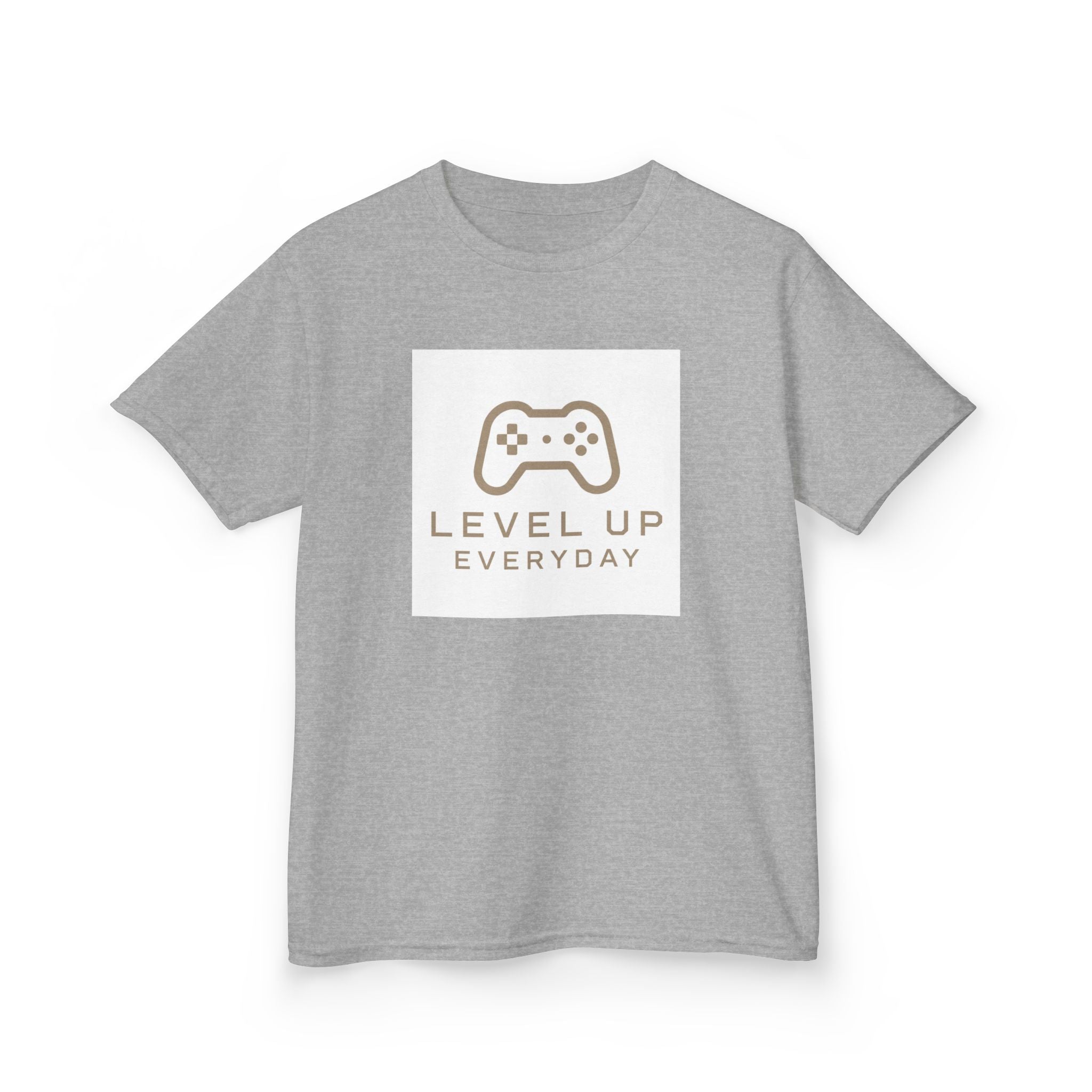 Kids Tee — "Level Up Everyday" Gamer Controller Graphic