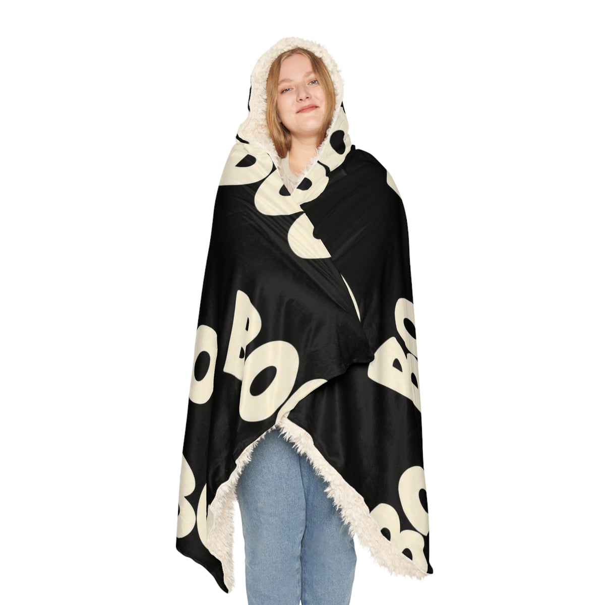 BOO Hooded Halloween Snuggle Blanket