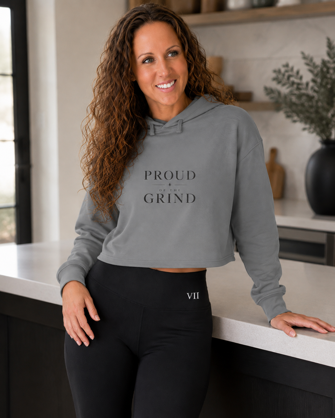 Proud of the Grind Crop Hoodie | VII Collection