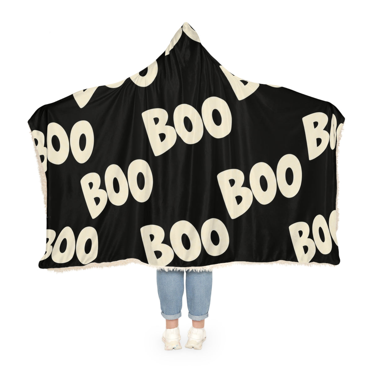 BOO Hooded Halloween Snuggle Blanket