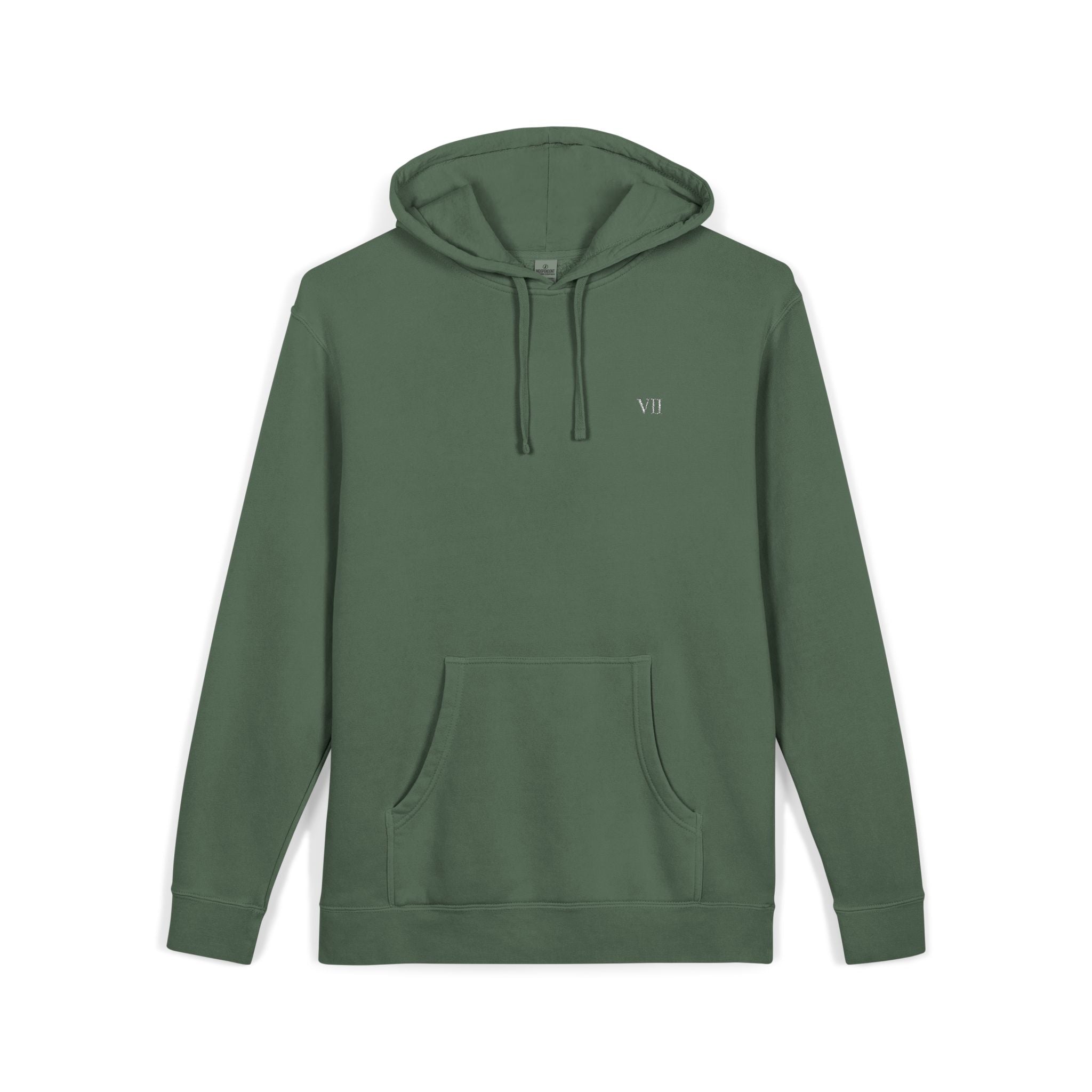 Pigment-Dyed Green Hoodie