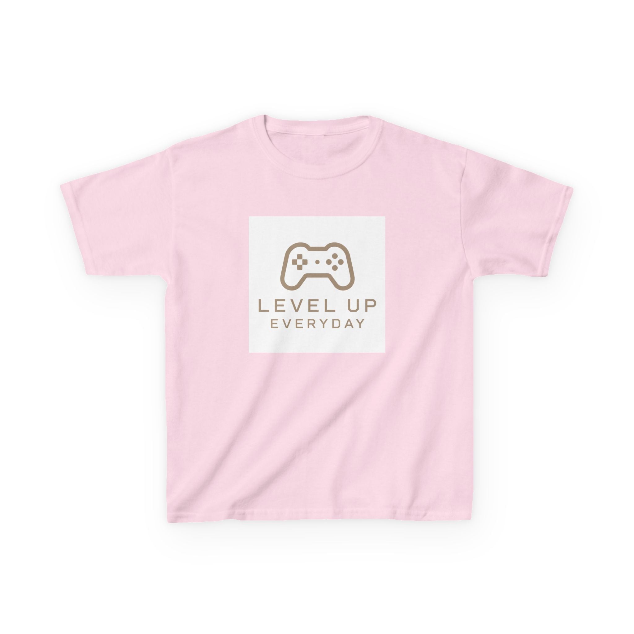 Kids Tee — "Level Up Everyday" Gamer Controller Graphic