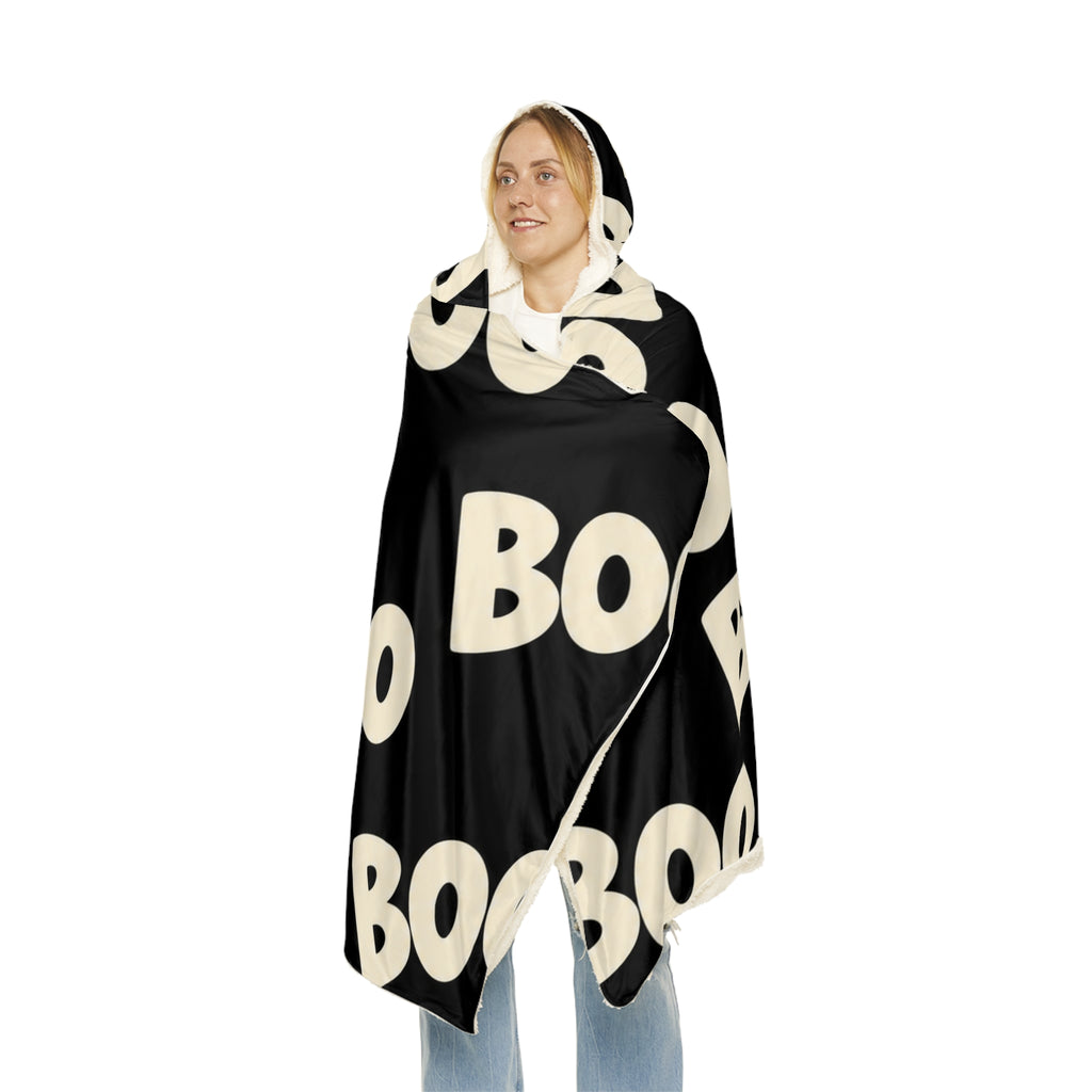 BOO Hooded Halloween Snuggle Blanket