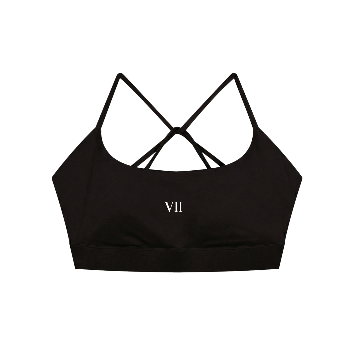 VII Collection Strappy Criss Cross Sports Bra | Seven & Jones Active