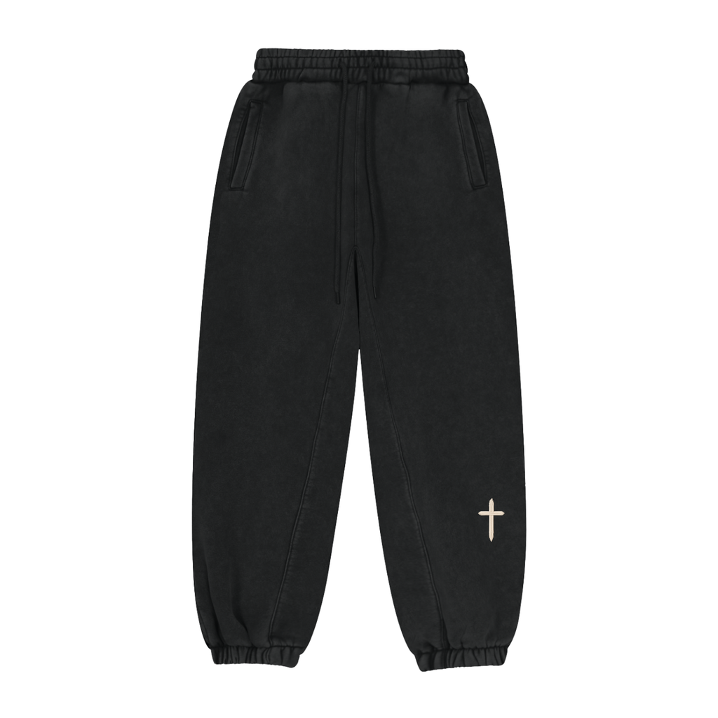 I Collection Sunfade Cross Fleece Joggers