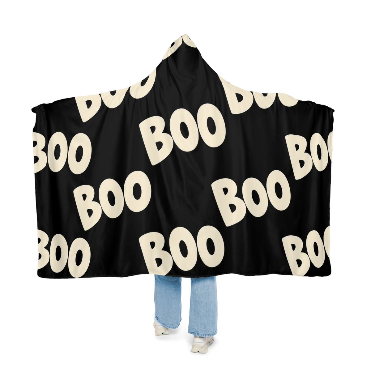 BOO Hooded Halloween Snuggle Blanket