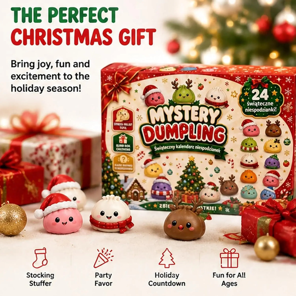 Christmas Squishy Advent Calendar 2026, Fidget Countdown Calendar Surprises Sensory Fidget for Adult Christmas Party Favors Gift